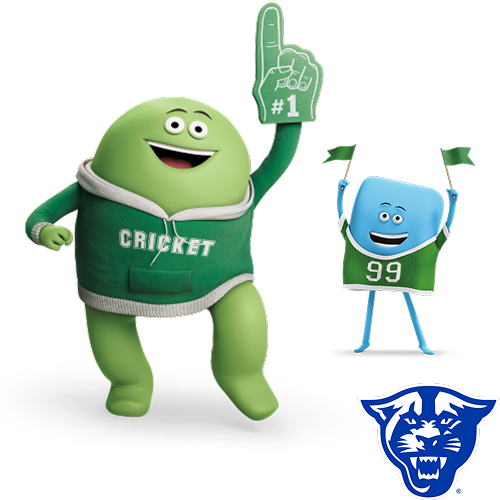 cricket characters with GSU logo